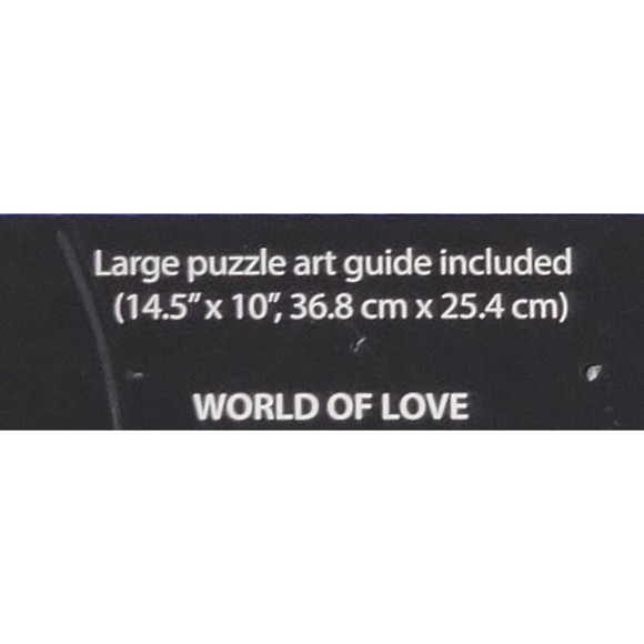 Jigsaw Puzzle World of Love 500 Piece Multicolor Hearts  Puzzle 24" w x 18" h - Picture 5 of 5
